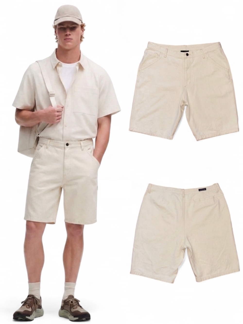 Patagonia Cream Hemperor 10” Canvas Shorts Jorts Size 38 Outdoor Hiking/Fishing